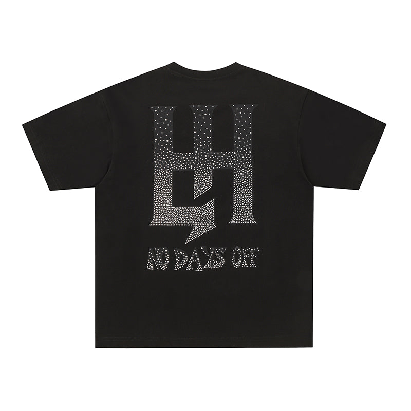 Life Hustlers Angel Portrait Graphic Black T‑Shirt