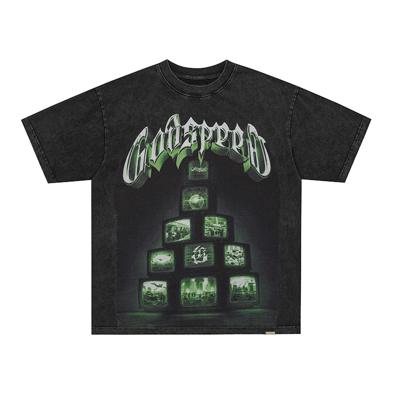 Godspeed Green Logo Graphic T‑Shirt