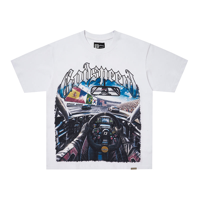 Godspeed Racing‑Scene Graphic T‑Shirt