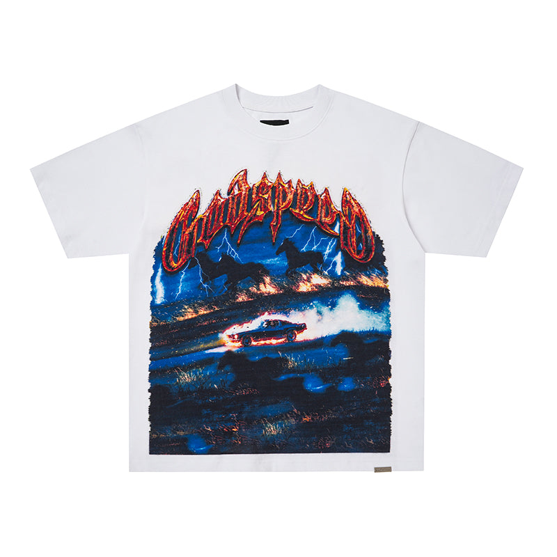 Godspeed Out Of Many One Flame Graphic T‑Shirt