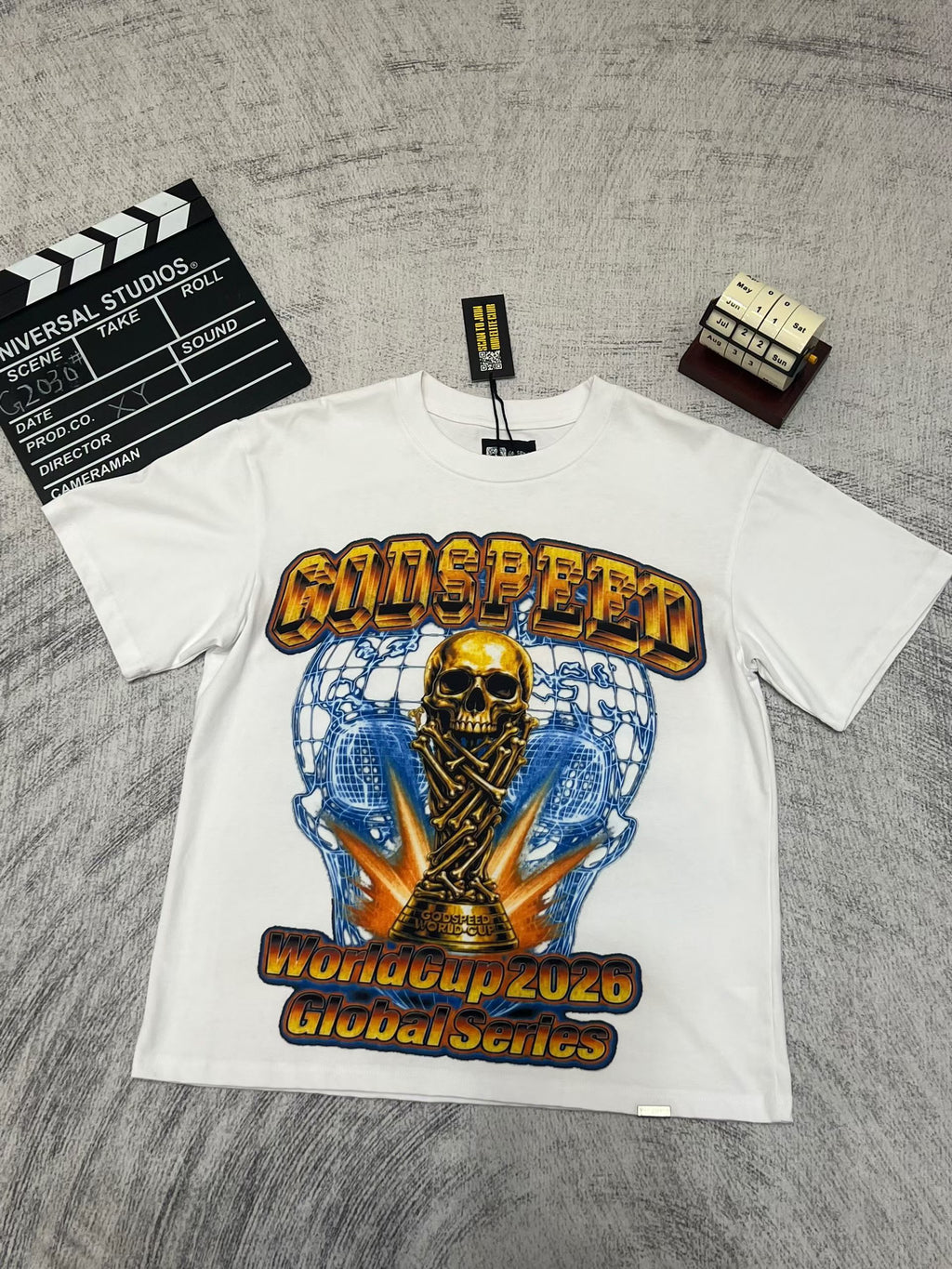Godspeed Skull Flag Graphic T‑Shirt