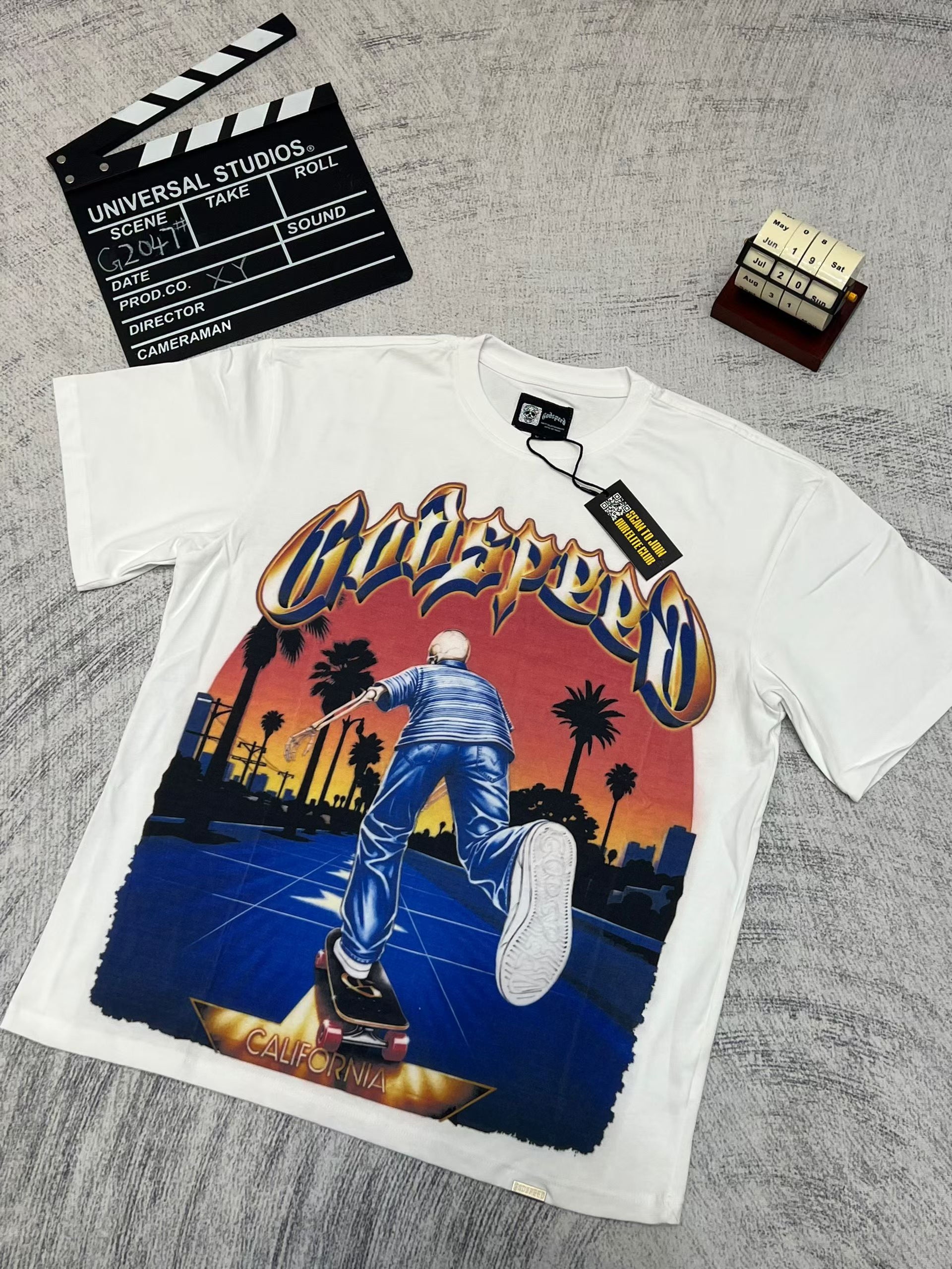 Godspeed Sunset Skate Graphic T‑Shirt