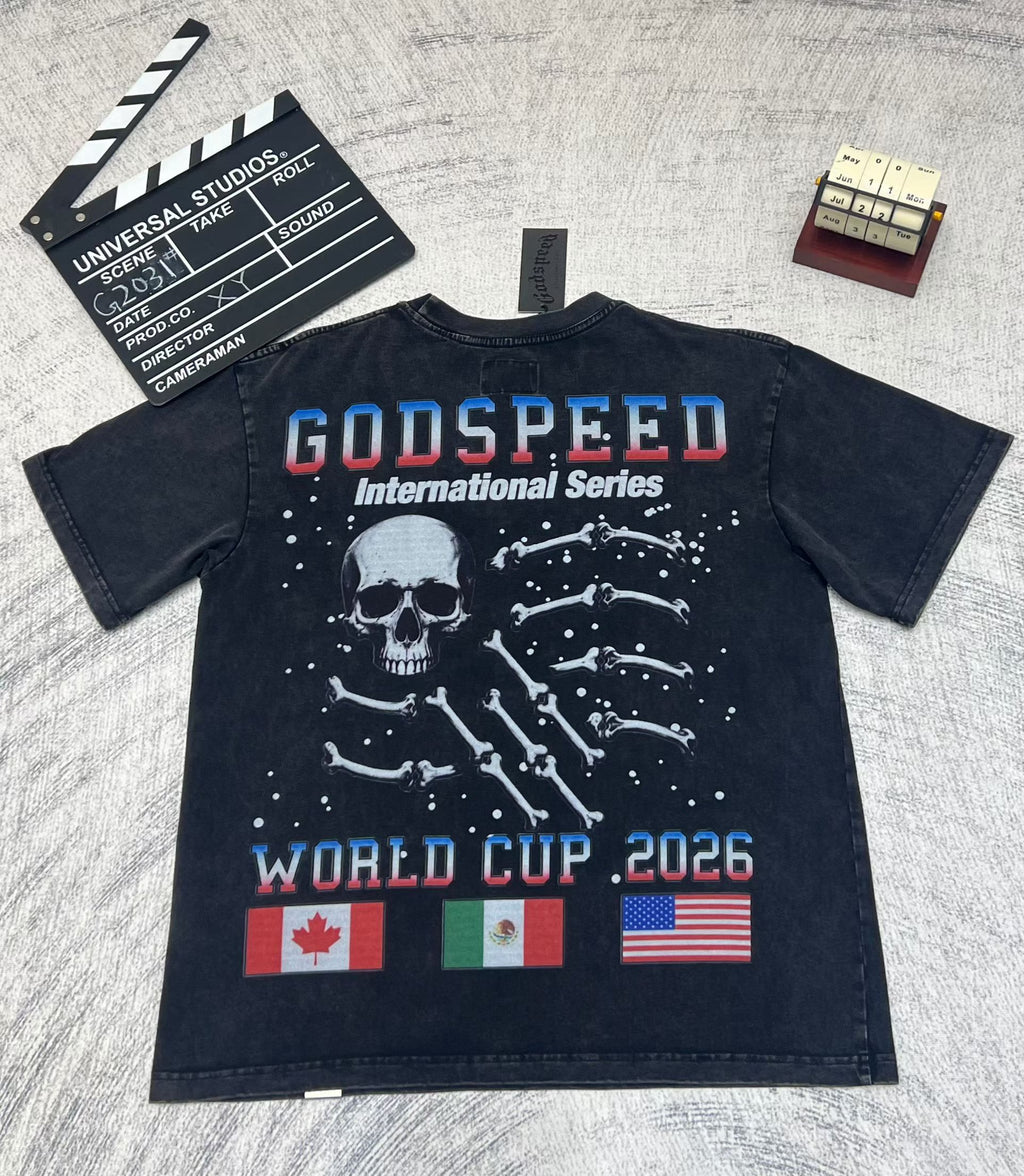 Godspeed Colour‑Skull Graphic T‑Shirt