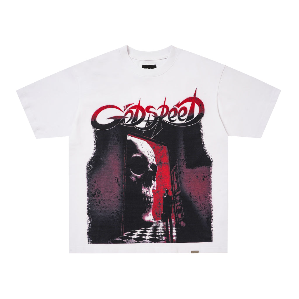 Godspeed Figure Letter Print T‑Shirt