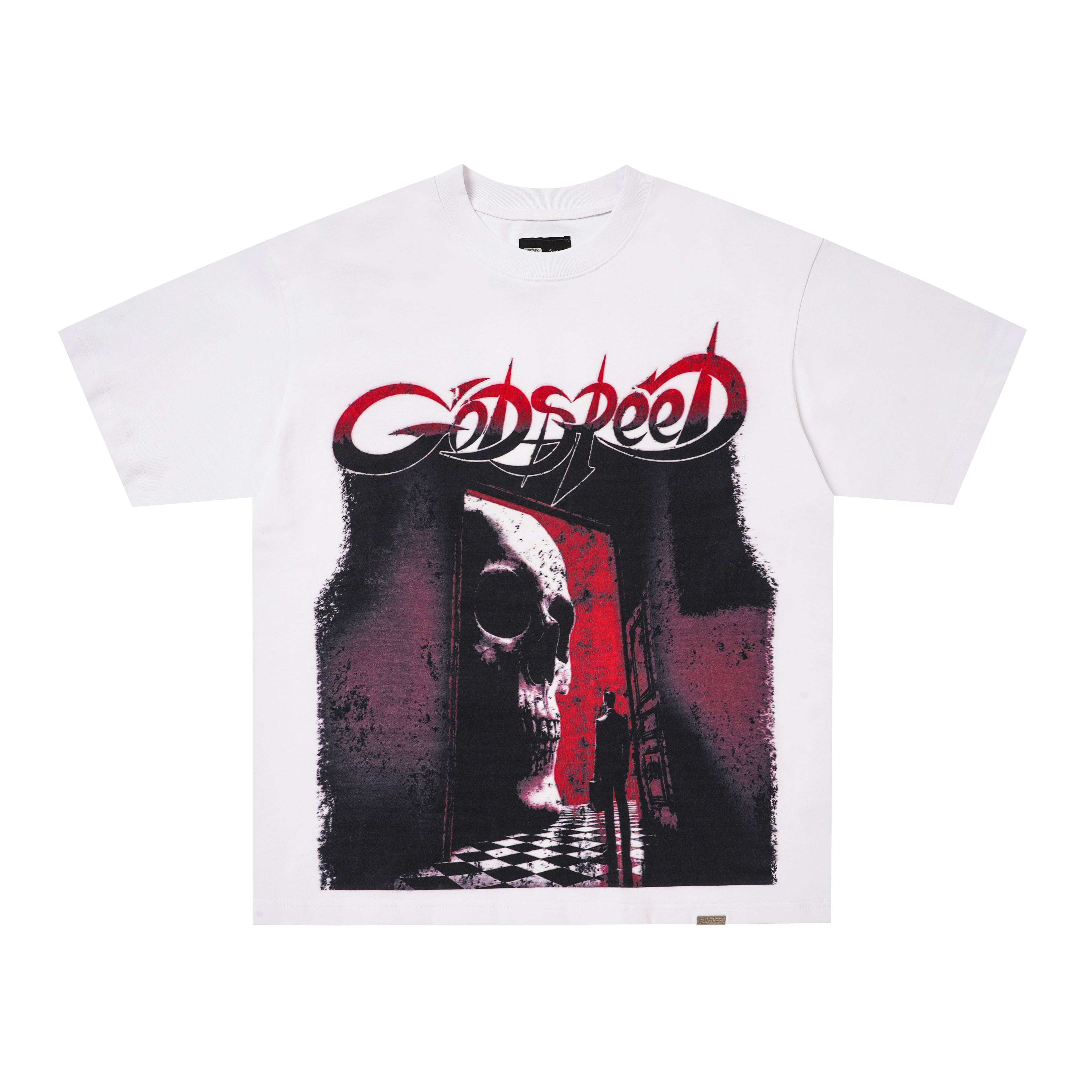 Godspeed Figure Letter Print T‑Shirt