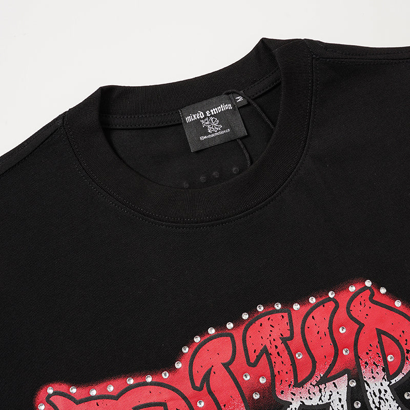 MIXED EMOTION Eagle Graphic Black T‑Shirt