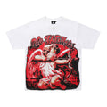 Life Hustlers Red Angel Graphic White T‑Shirt