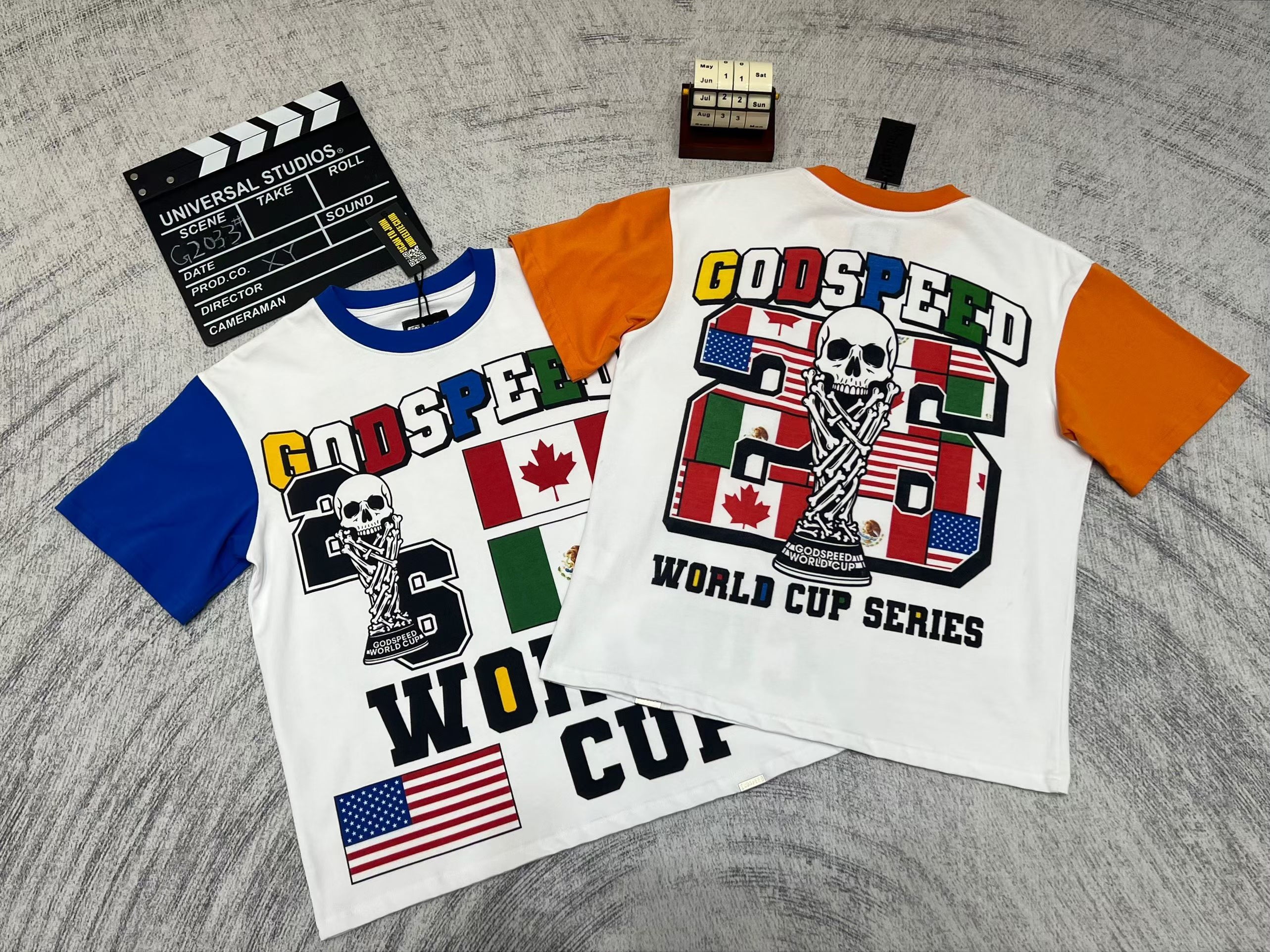 Godspeed World‑Cup Flag Print Raglan T‑Shirt