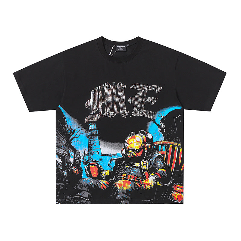 MIXED EMOTION City Landscape Graphic 2‑Color T‑Shirt