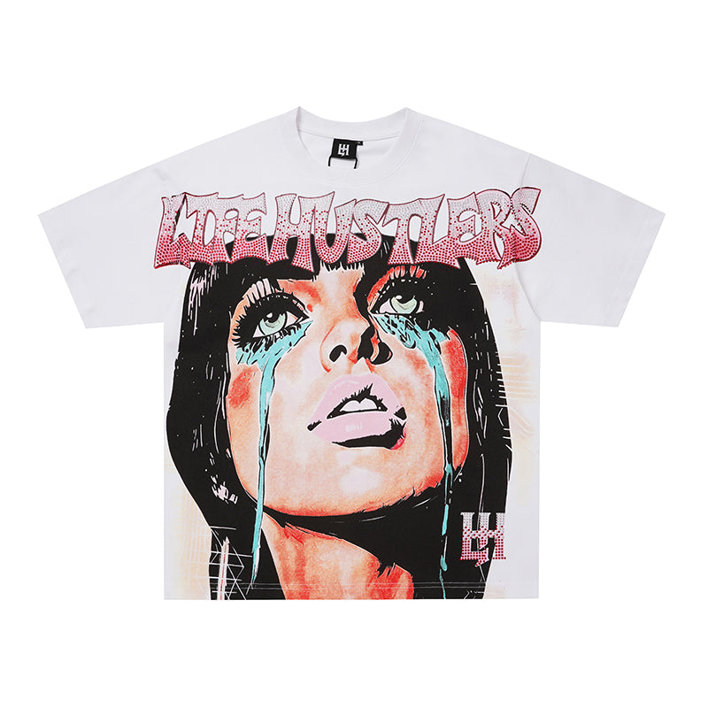 Life Hustlers Lady Portrait Graphic 3‑Color T‑Shirt