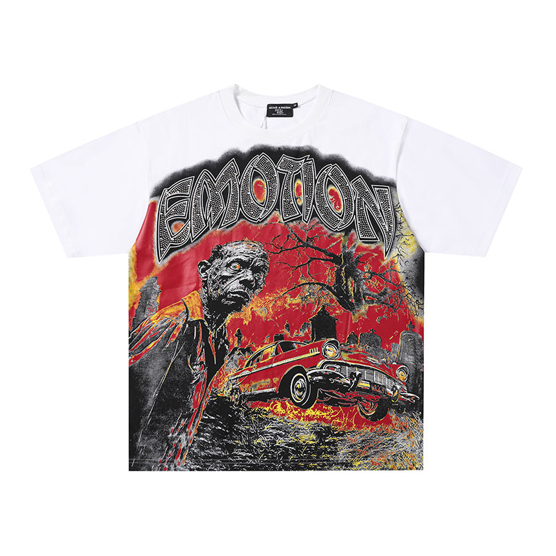 MIXED EMOTION Sunset Graphic 3‑Color T‑Shirt
