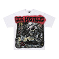 Life Hustlers Vintage Skull Graphic White T‑Shirt