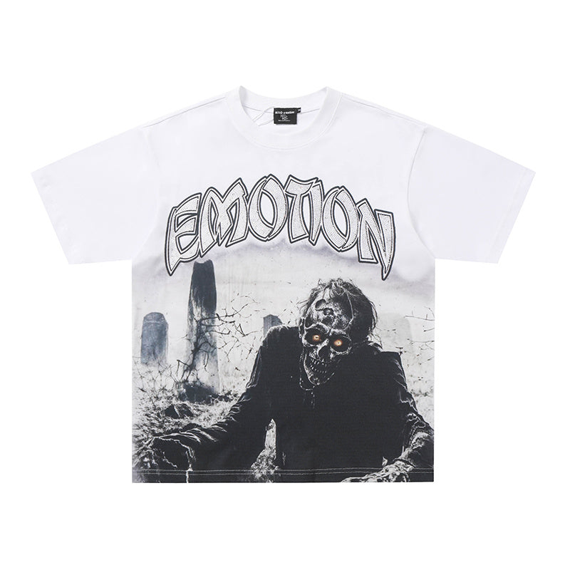 MIXED EMOTION Dark Portrait Graphic 2‑Color T‑Shirt