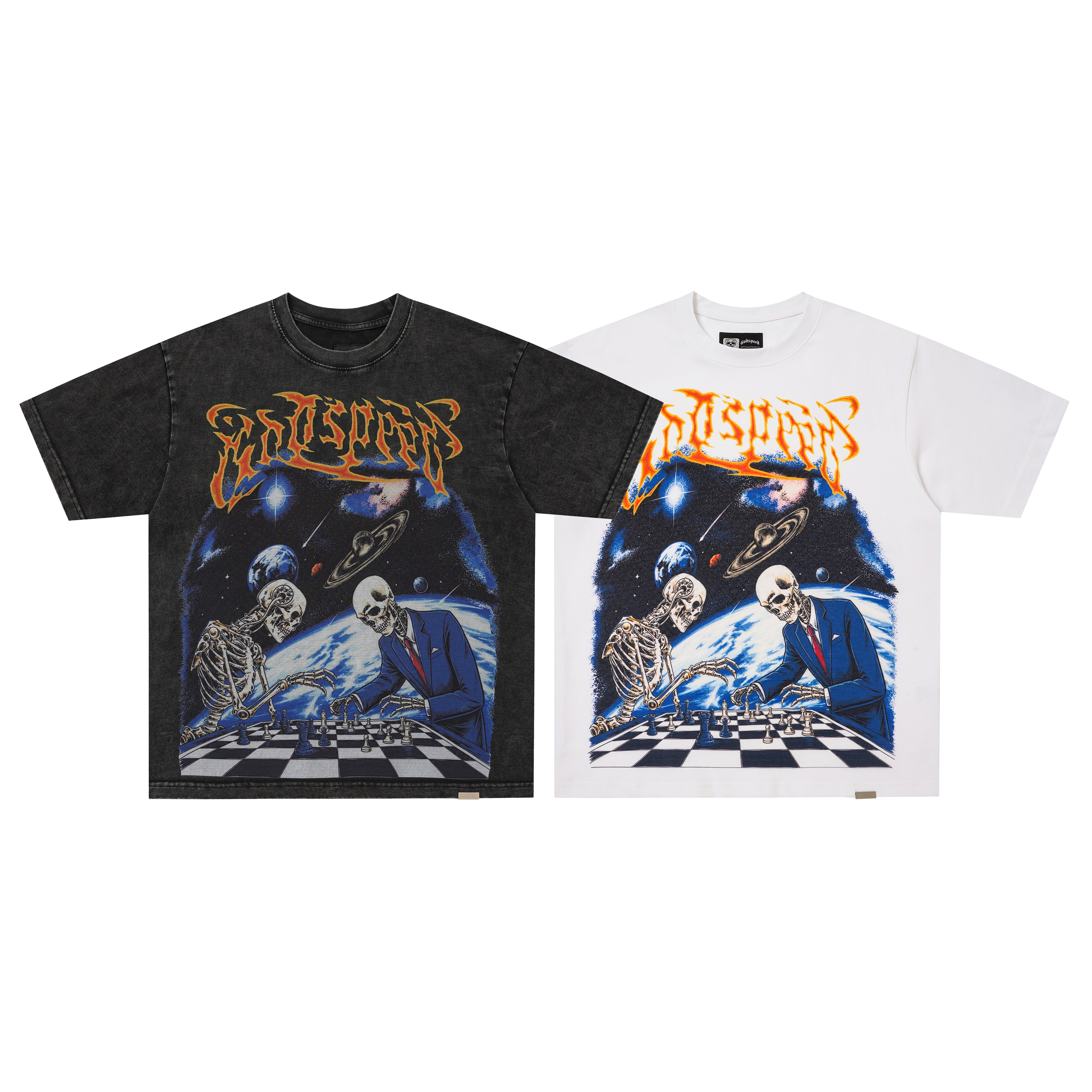 Godspeed Space Skull Graphic T‑Shirt