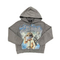 MIXED EMOTION Vintage Angel Rhinestone Zip‑Up Hoodie