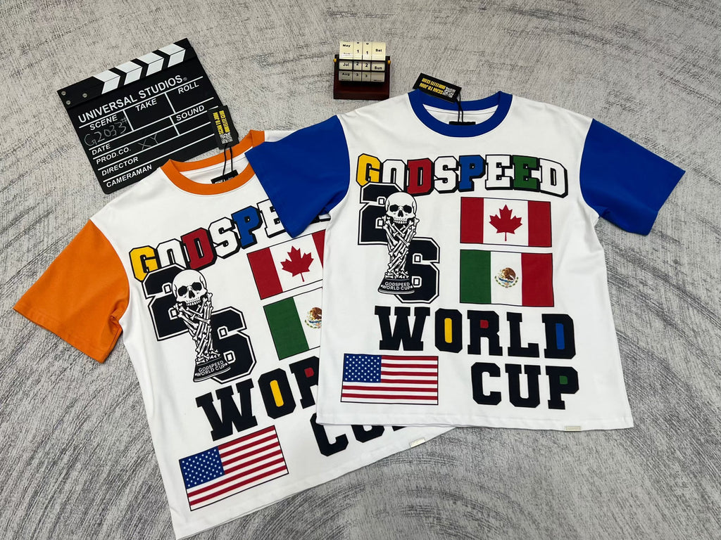 Godspeed World‑Cup Flag Print Raglan T‑Shirt