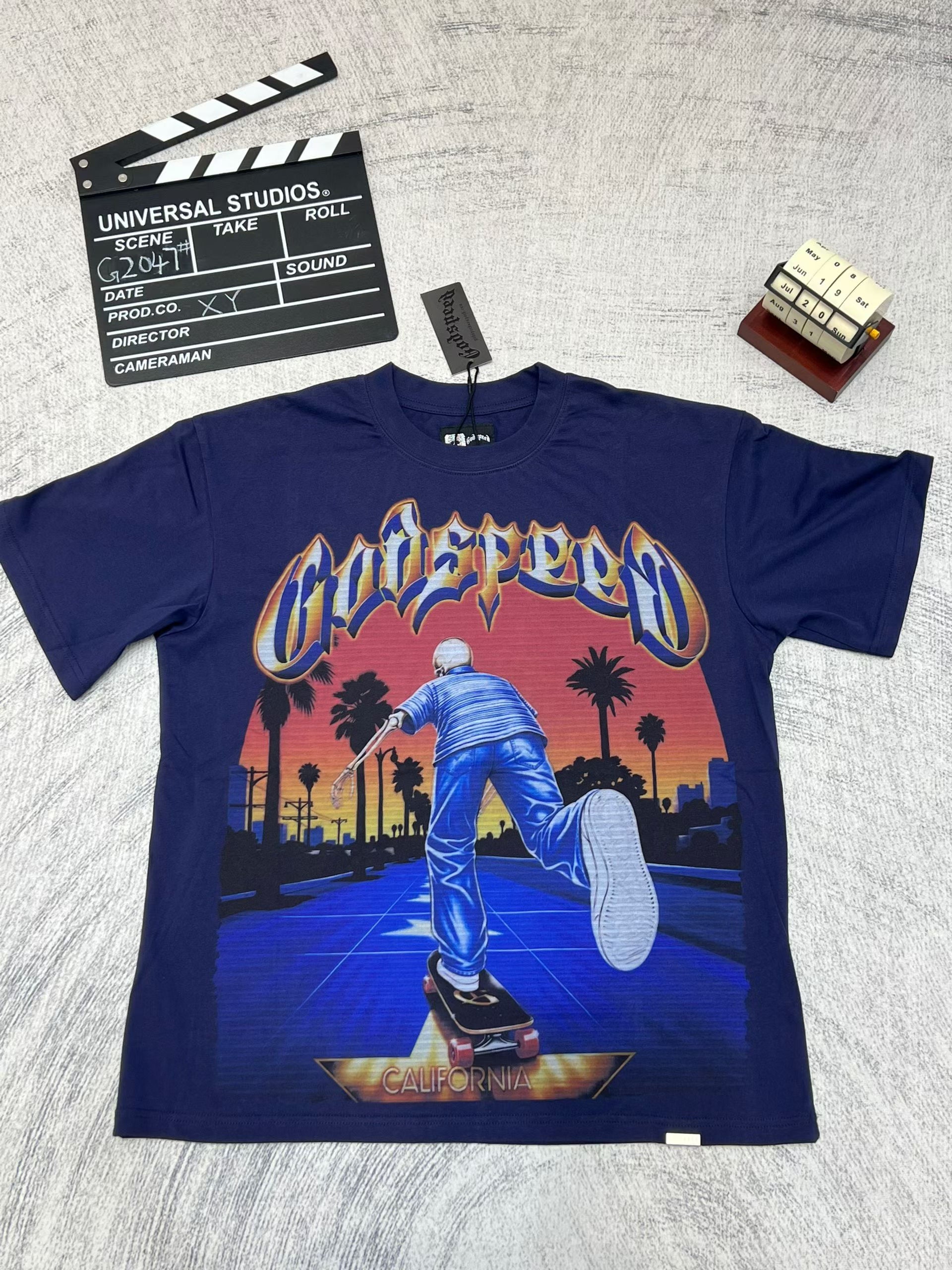 Godspeed Sunset Skate Graphic T‑Shirt