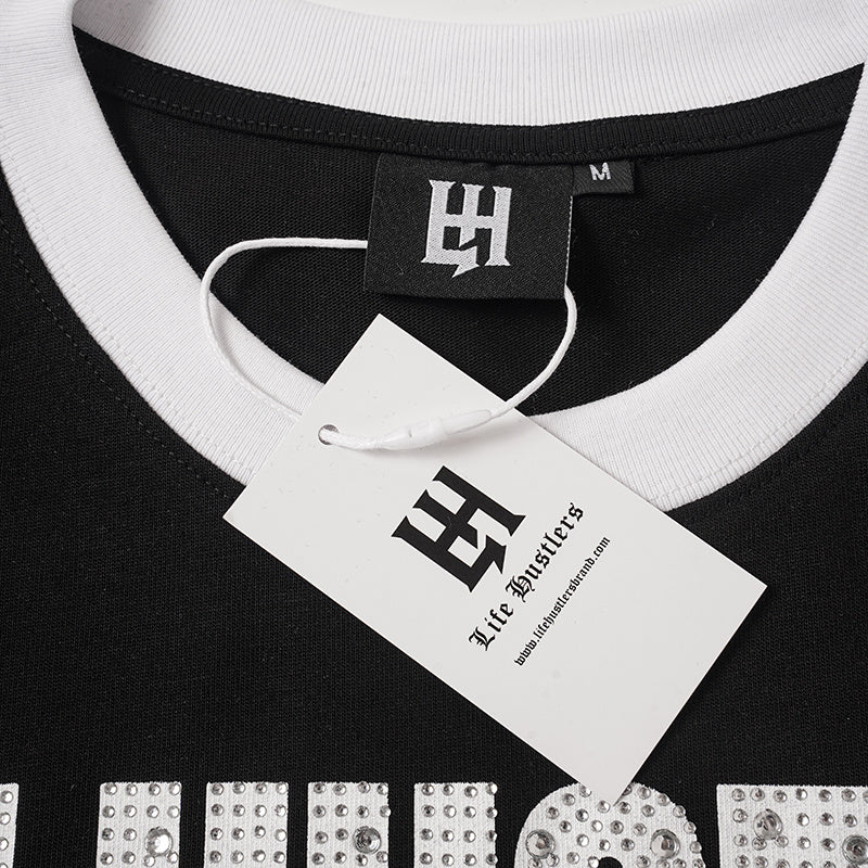 Life Hustlers Raglan‑Sleeve Portrait Graphic Tee