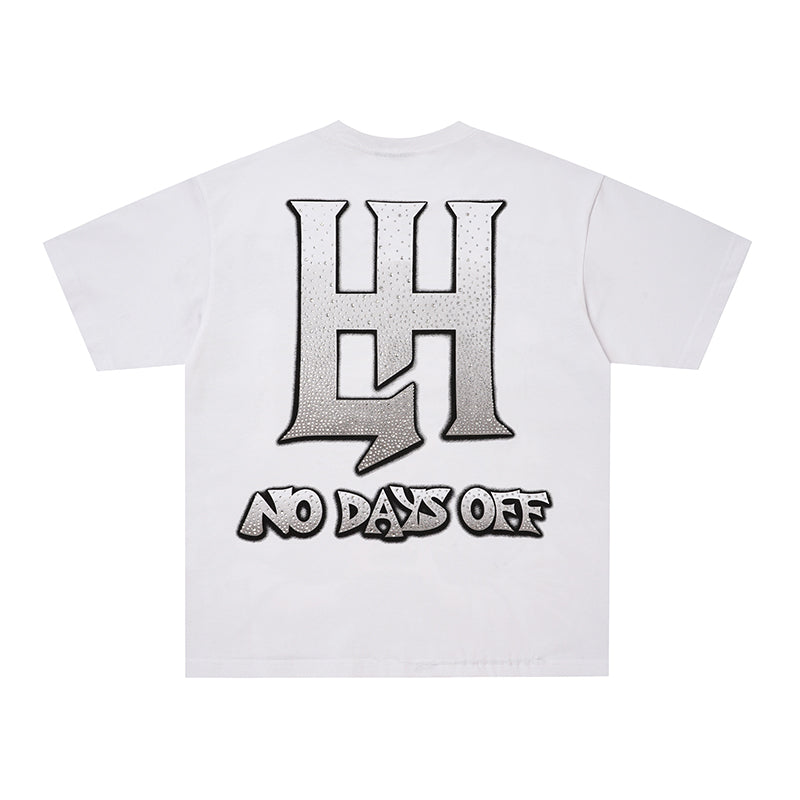 Life Hustlers Blind‑Folded Angel Graphic White T‑Shirt