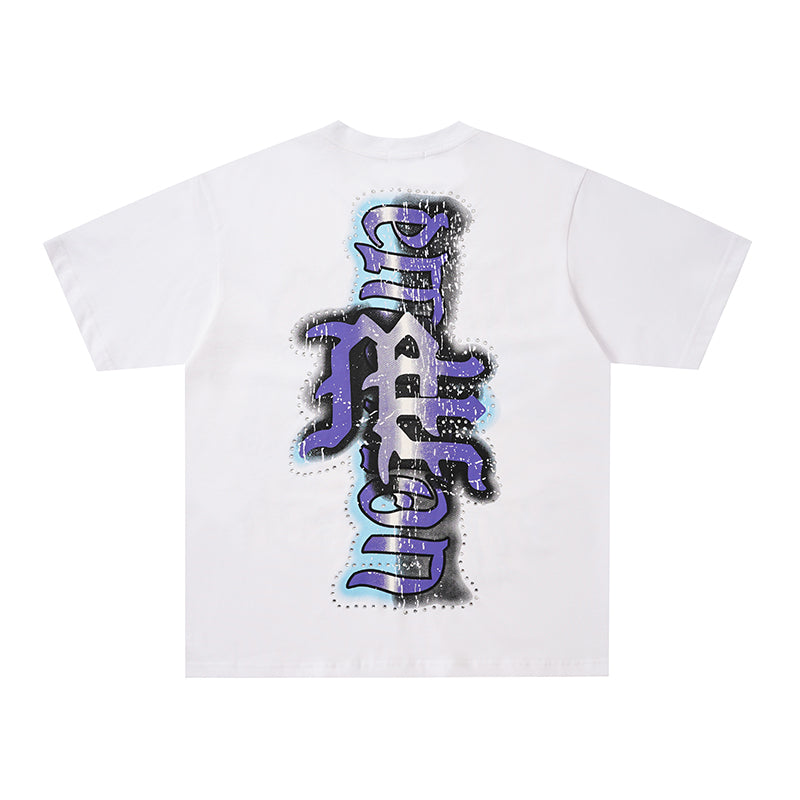 MIXED EMOTION Angel Letter Graphic 2‑Color T‑Shirt