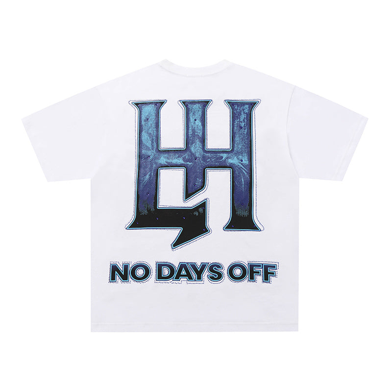 Life Hustlers Blue Cupid Graphic White Tee
