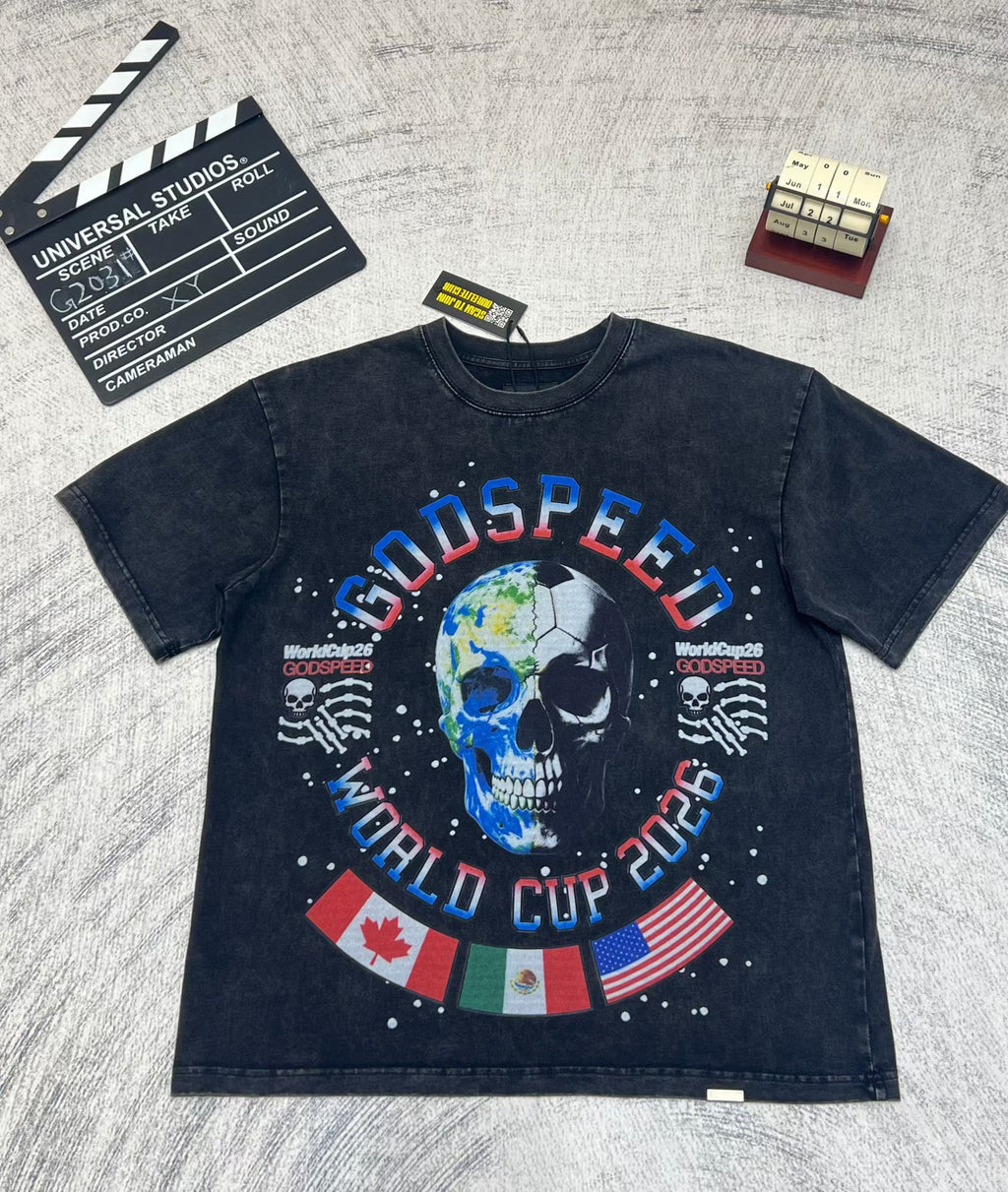 Godspeed Colour‑Skull Graphic T‑Shirt