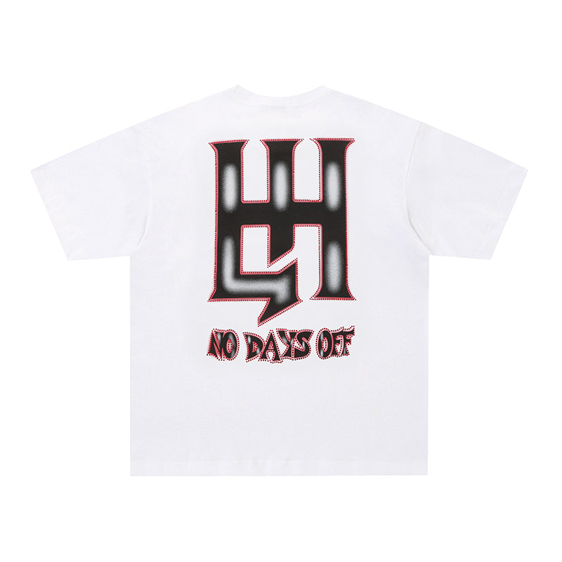 Life Hustlers Vintage Skull Graphic White T‑Shirt