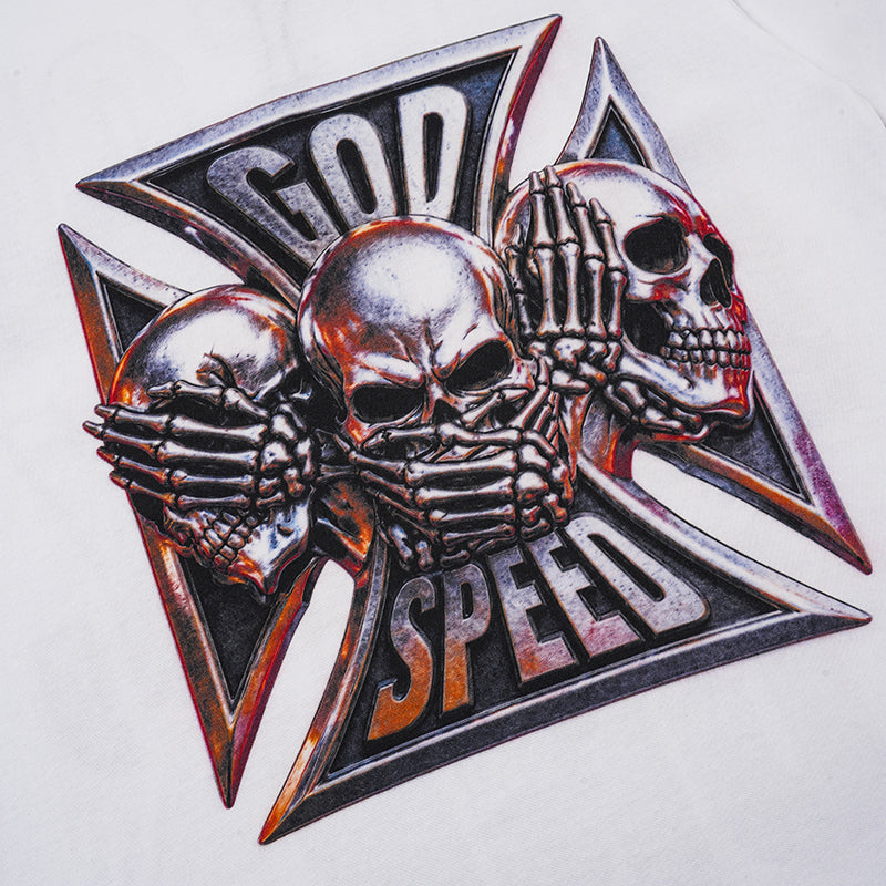 Godspeed Metal Skull Graphic T‑Shirt