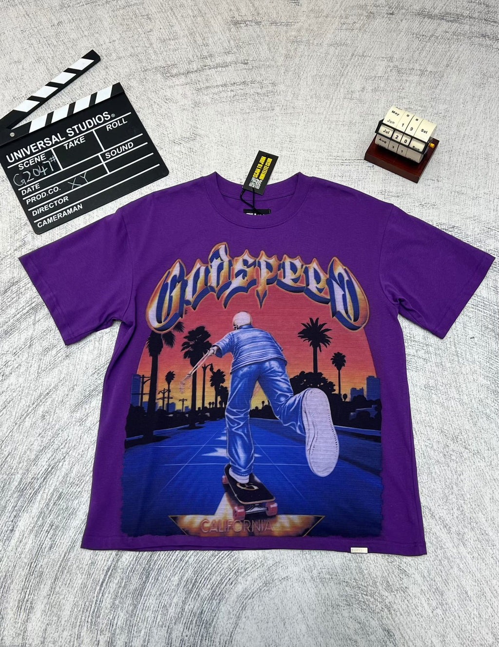Godspeed Sunset Skate Graphic T‑Shirt