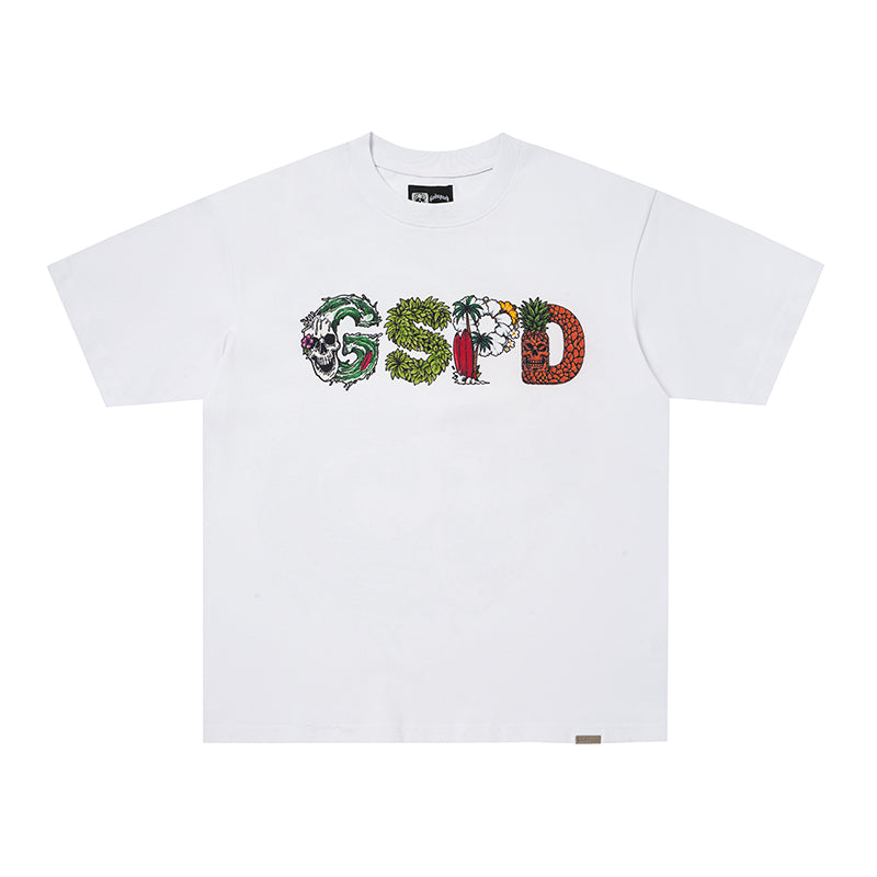 Godspeed Green Snake Skull Graphic T‑Shirt