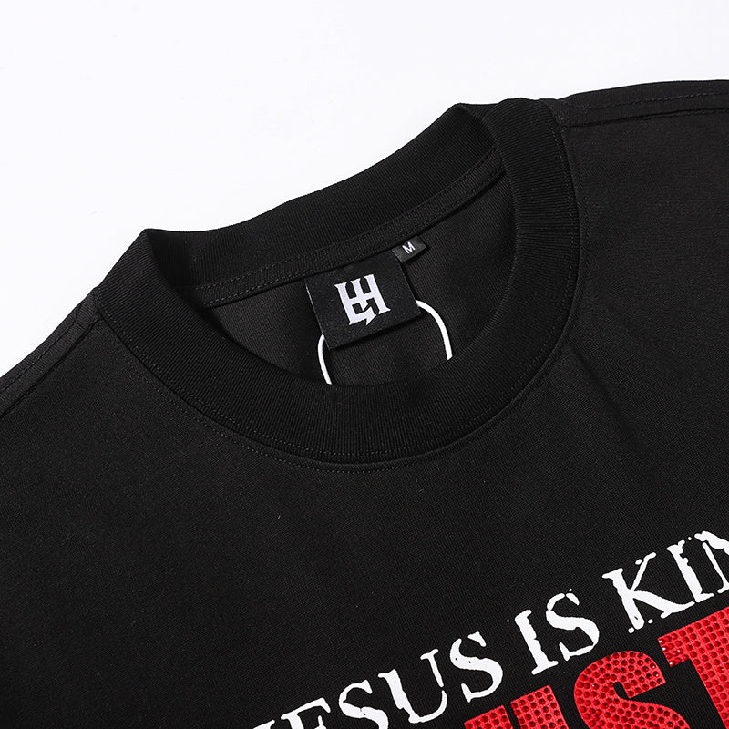 Life Hustlers Jesus Graphic Black Tee