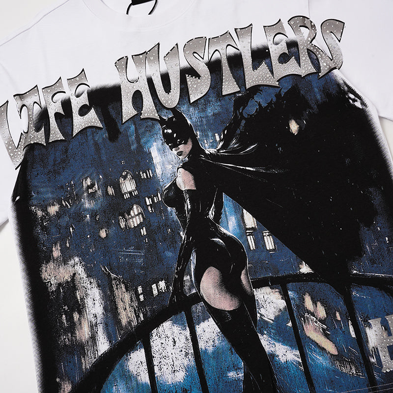 Life Hustlers Witch Graphic White T‑Shirt