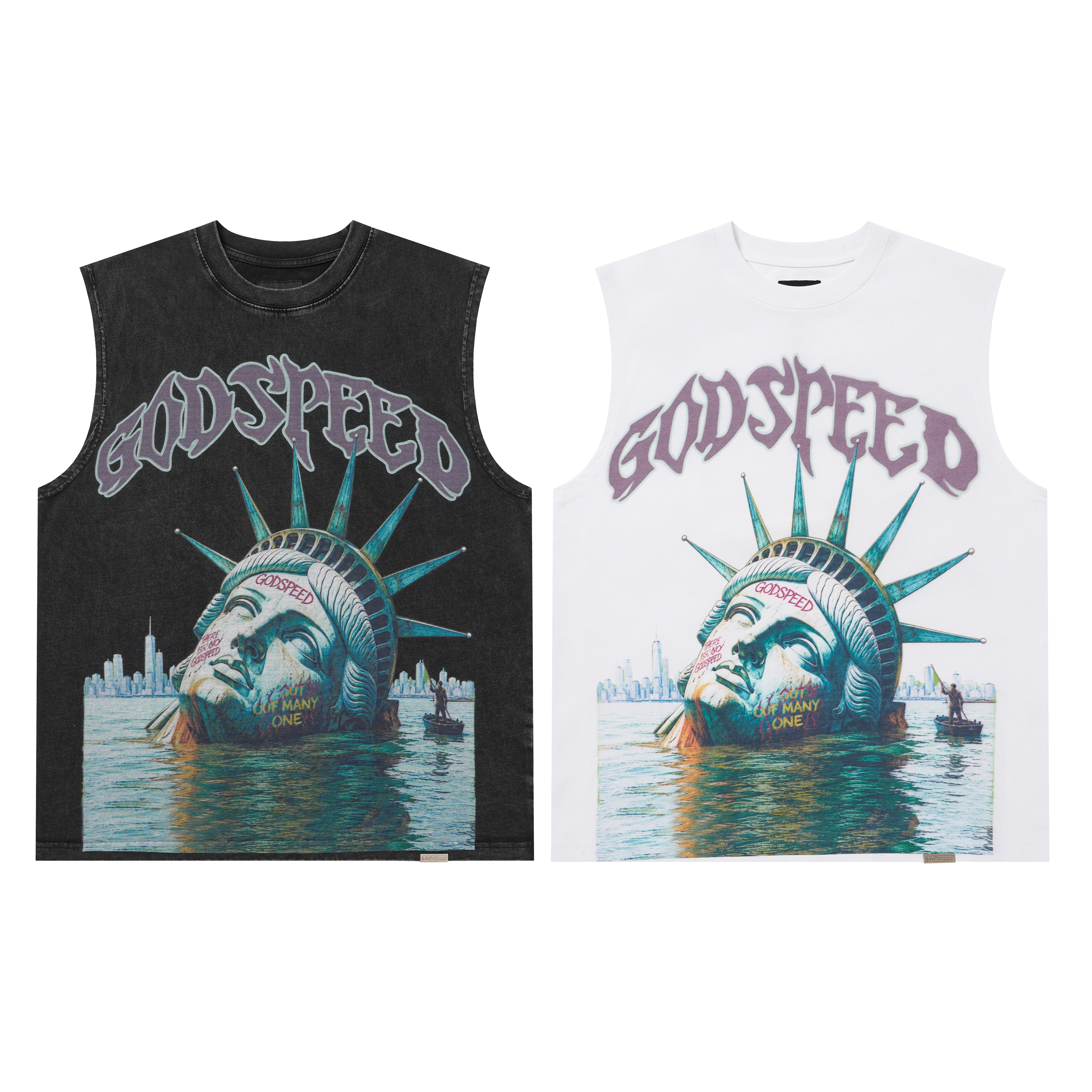 Godspeed Statue of Liberty Print 2‑Pack Tank Tops