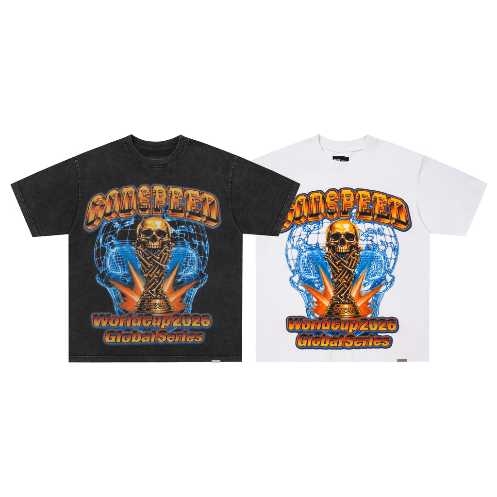 Godspeed Skull Flag Graphic T‑Shirt