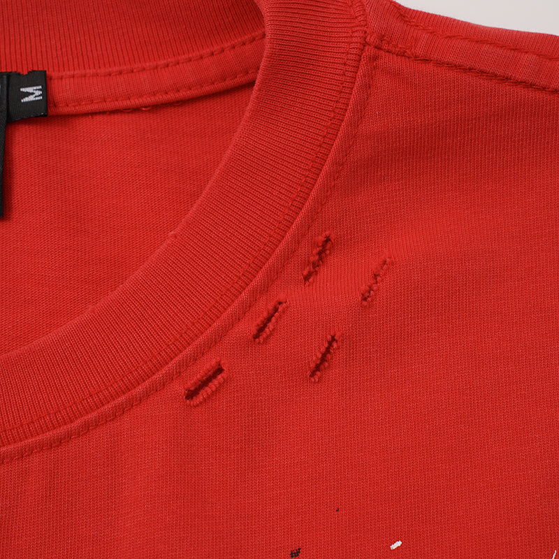 MIXED EMOTION Red Cross Graphic T‑Shirt