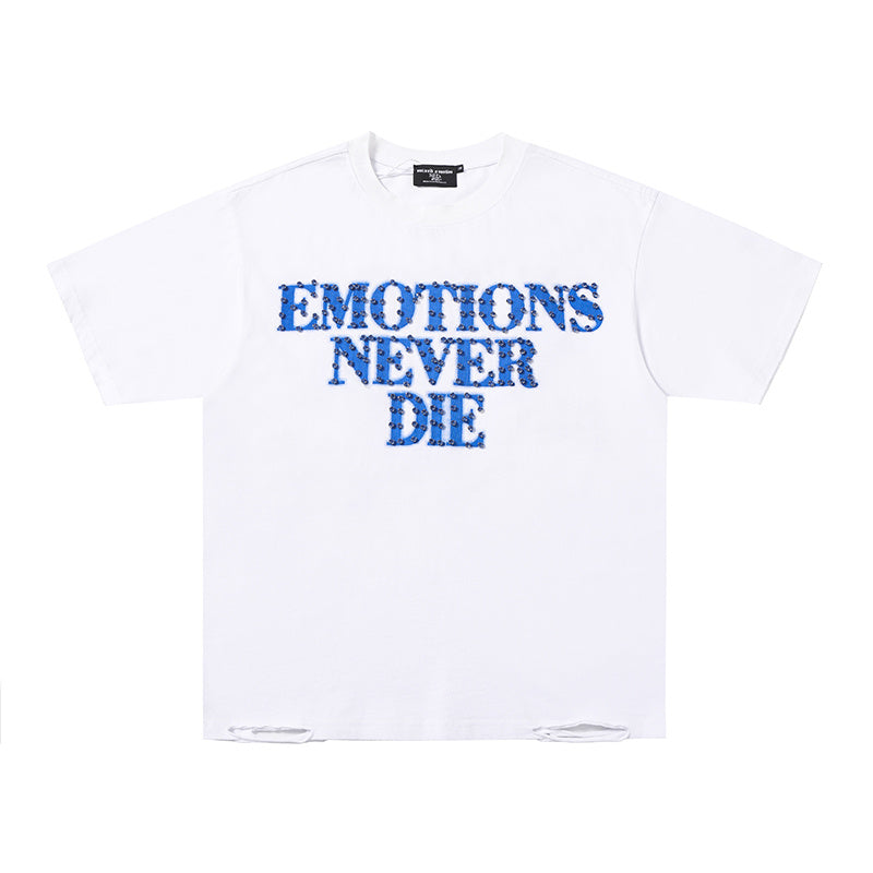 MIXED EMOTION Letter Logo Multi‑Color T‑Shirt