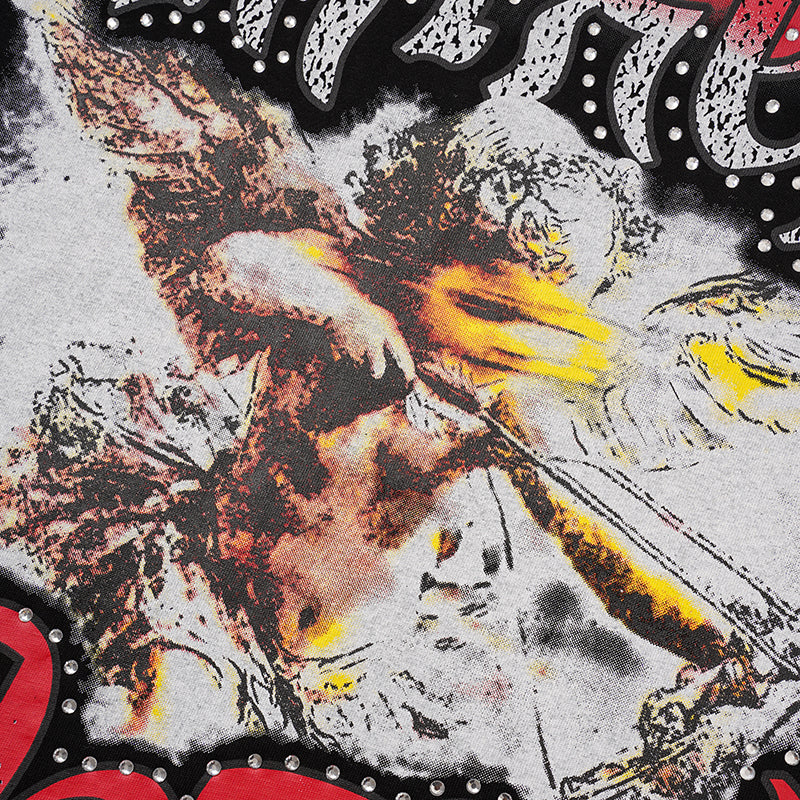 MIXED EMOTION Eagle Graphic Black T‑Shirt