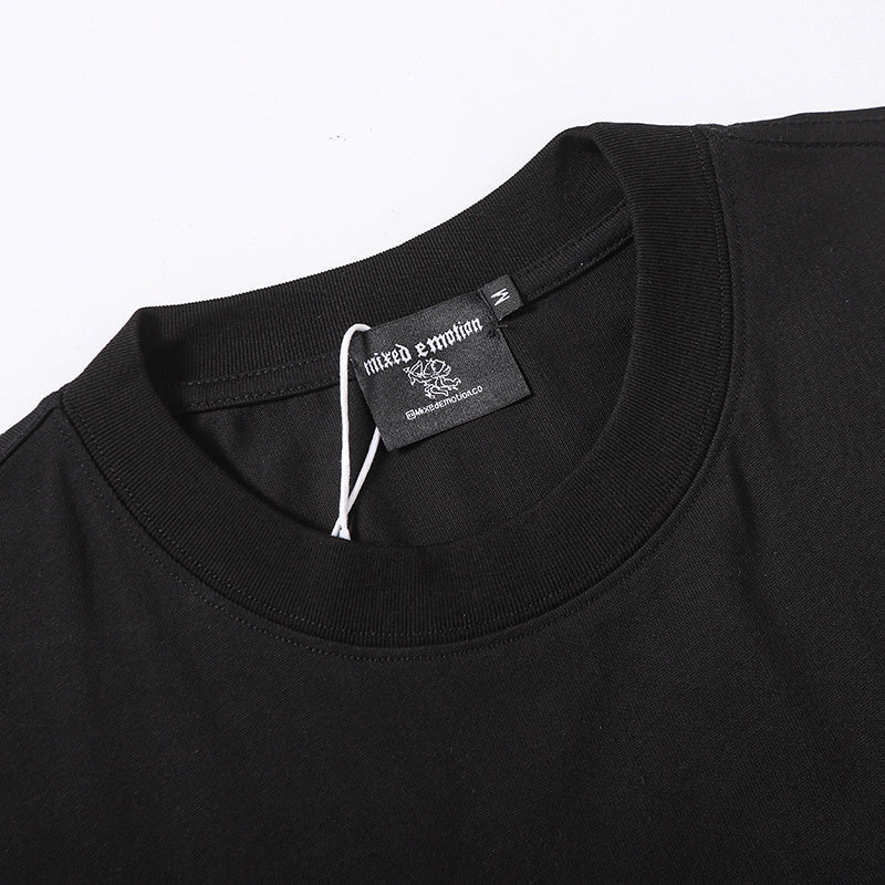 MIXED EMOTION Dolphin Ocean Graphic 2‑Color T‑Shirt