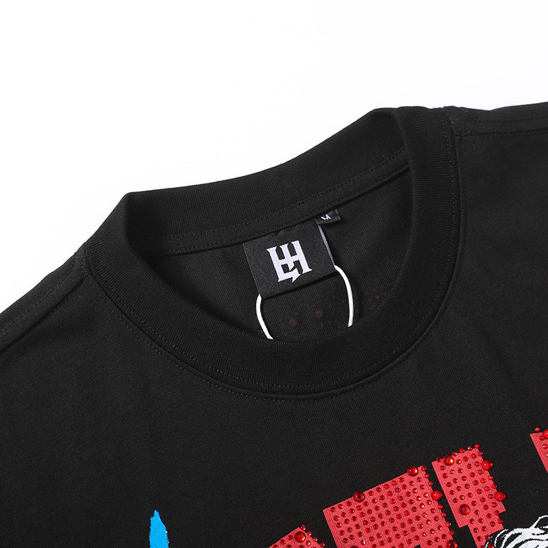 Life Hustlers Wrestler Graphic Black Tee