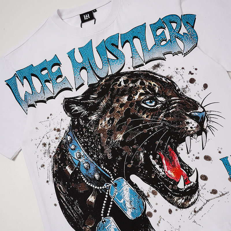 Life Hustlers Panther Graphic Two‑Color T‑Shirt