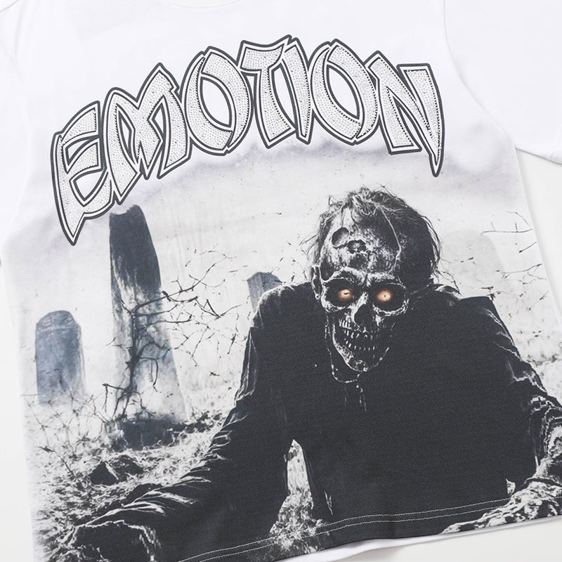 MIXED EMOTION Dark Portrait Graphic 2‑Color T‑Shirt
