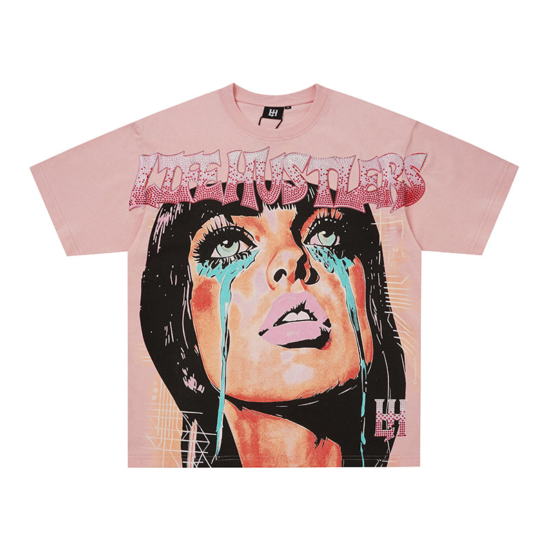 Life Hustlers Lady Portrait Graphic 3‑Color T‑Shirt