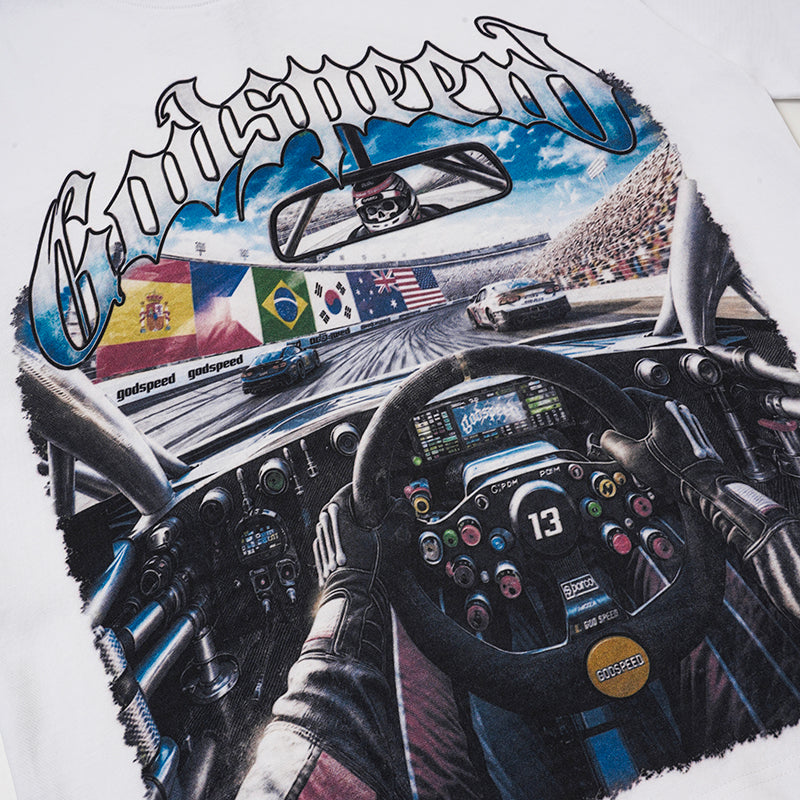 Godspeed Racing‑Scene Graphic T‑Shirt