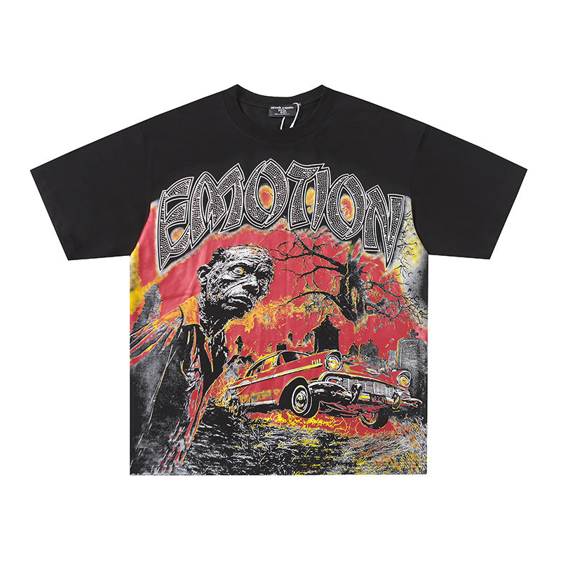 MIXED EMOTION Sunset Graphic 3‑Color T‑Shirt