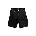 MIXED EMOTION Black Cargo Denim Shorts