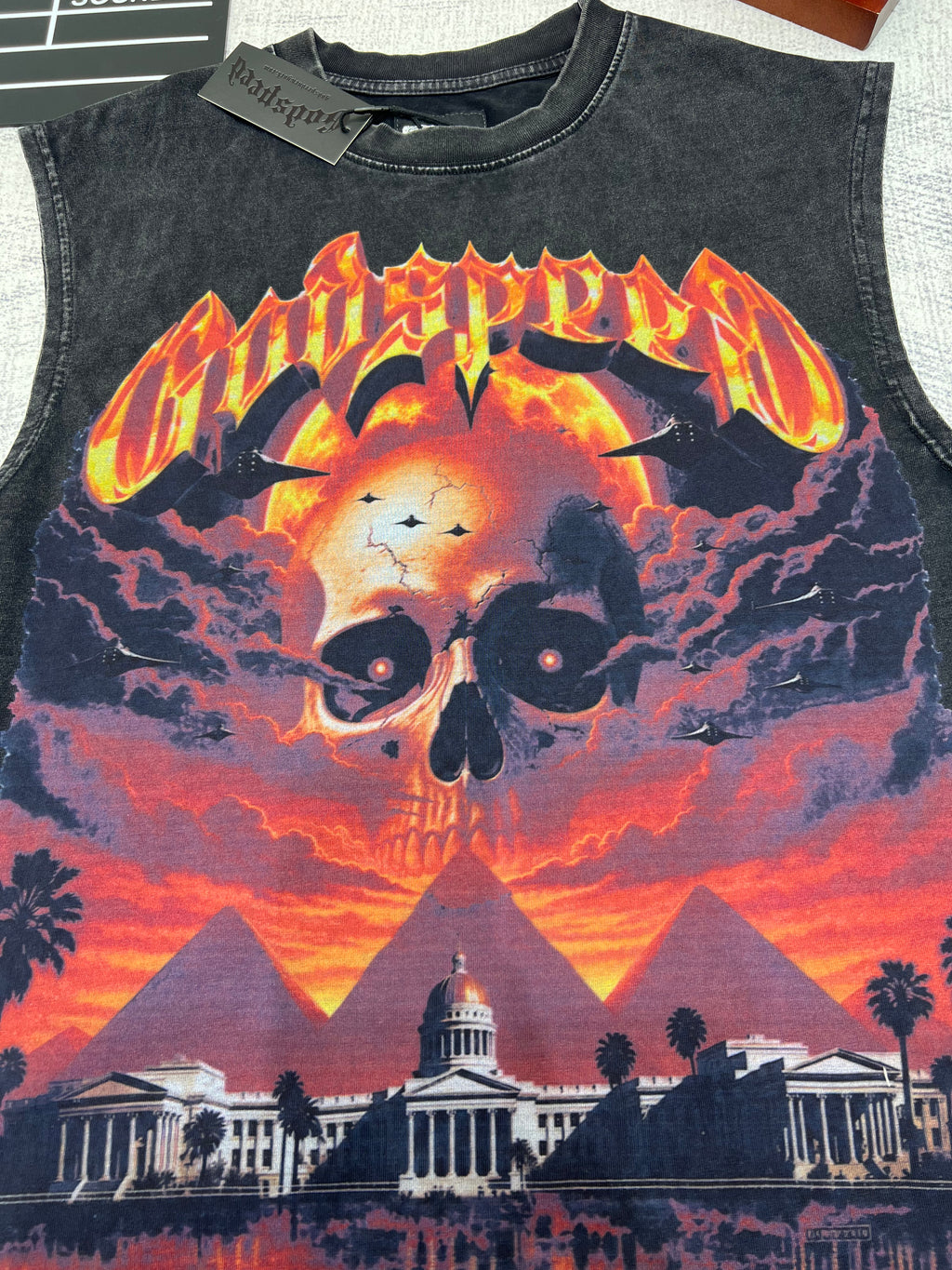 Godspeed Black Skull Flame Tank Top
