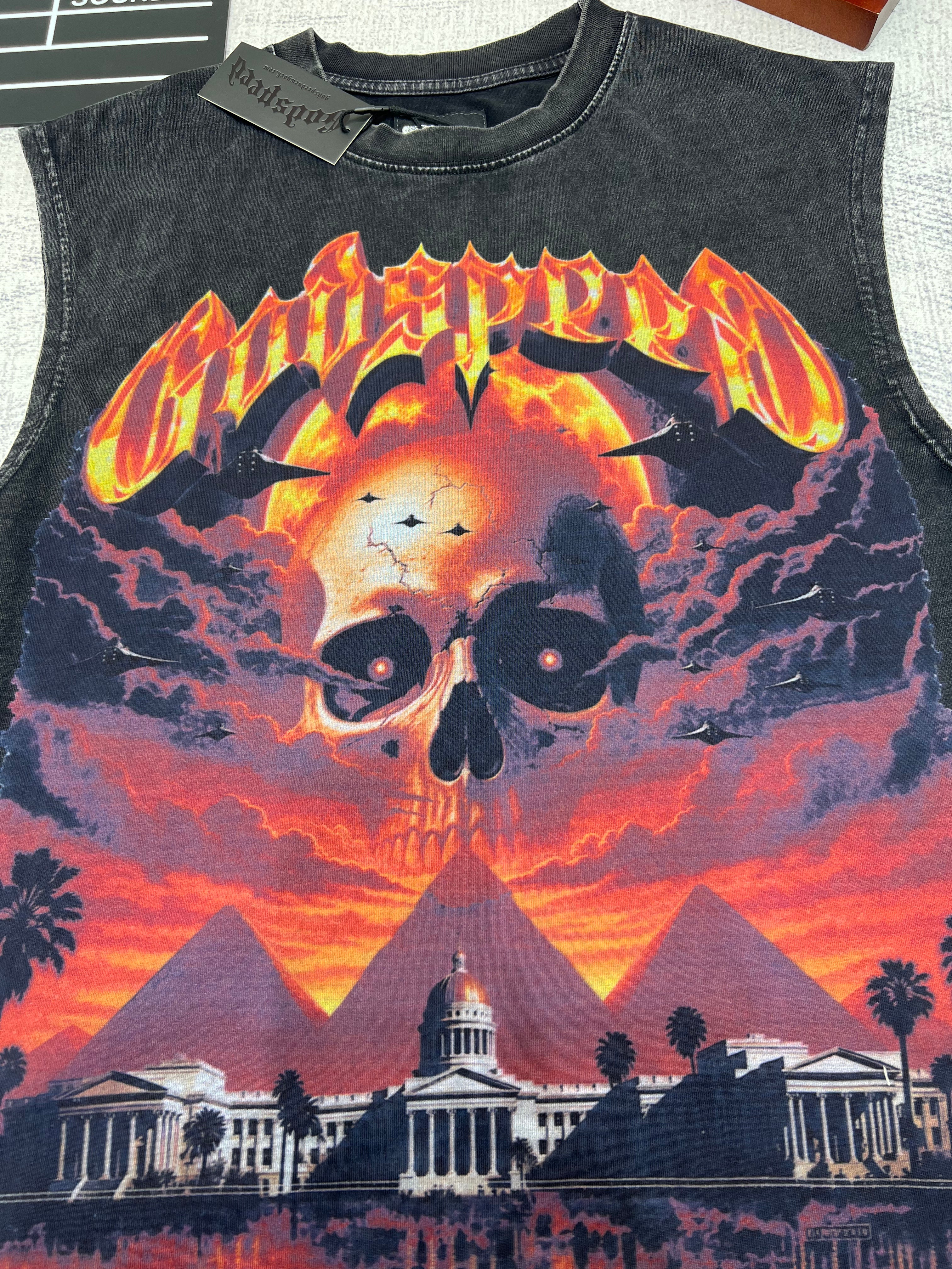 Godspeed Black Skull Flame Tank Top