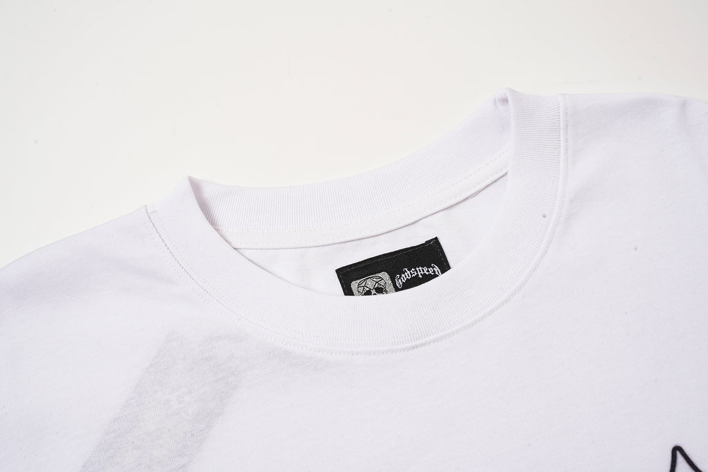 Godspeed Statue Graphic White T‑Shirt