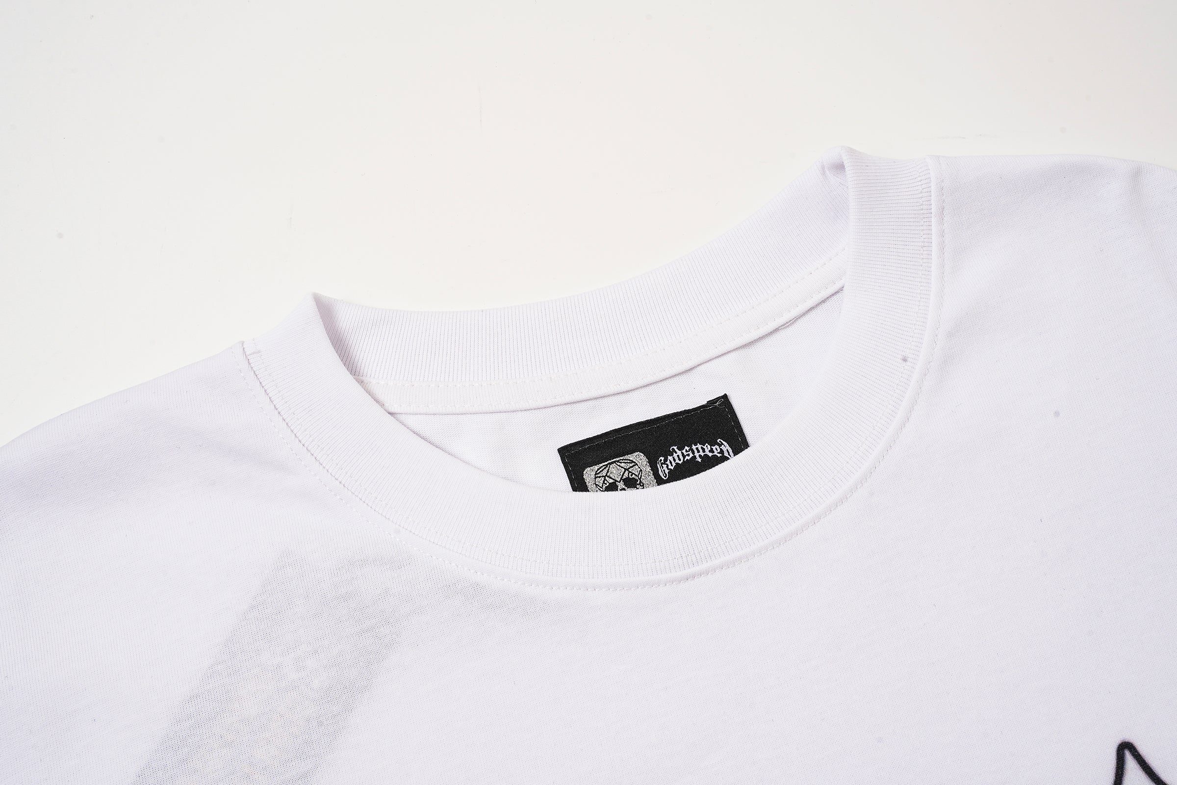 Godspeed Statue Graphic White T‑Shirt
