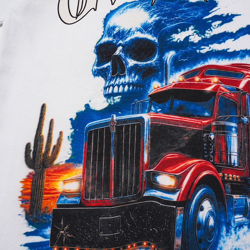 Godspeed Vintage Truck Skull Graphic T‑Shirt